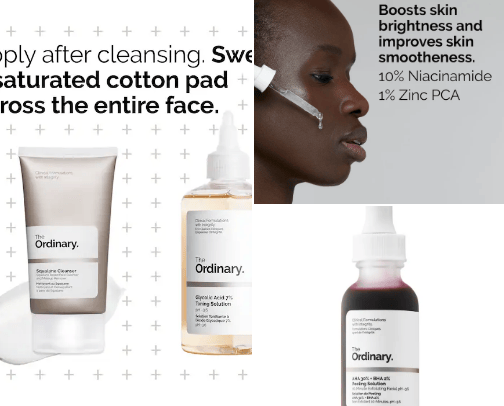 the Ordinary & Huda skincare routine🌸 cover photo collage