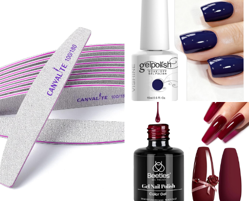 Everything I use for an AT HOME manicure cover photo collage