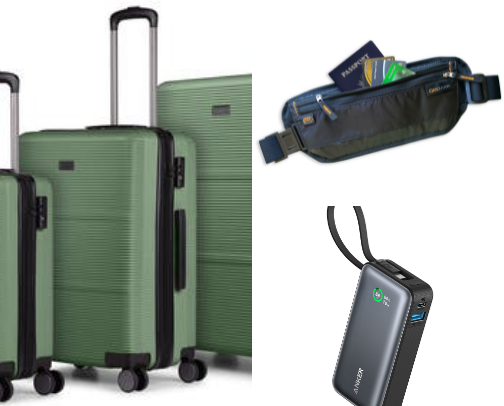 My Favorite Travel Accessories cover photo collage