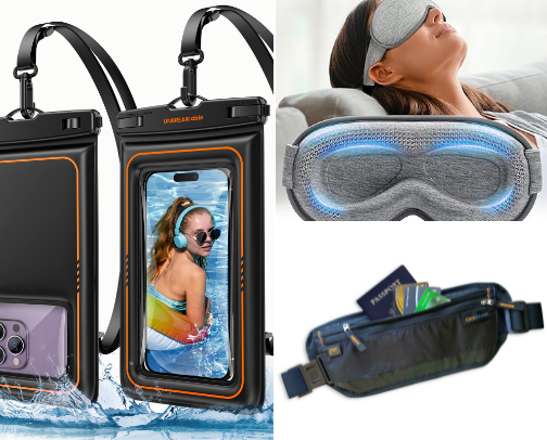 My Favorite Travel Accessories cover photo collage