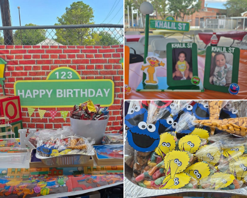 Sesame Street Birthday Party cover photo collage