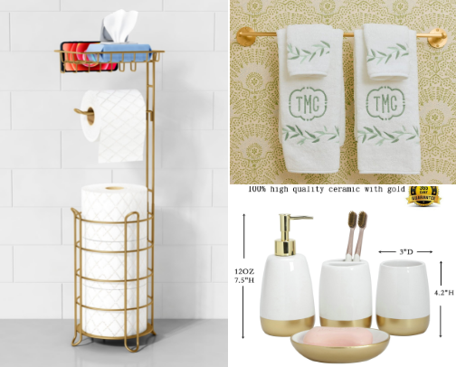 bathroom essentials !! cover photo collage