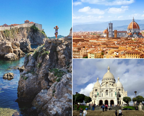Wanderlust Wonders: Your Ultimate International Bucket List! cover photo collage
