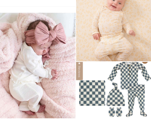 newborn photos/coming home outfits cover photo collage