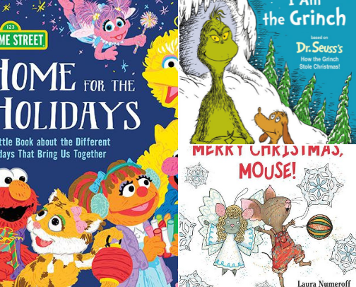 holiday books for infants and toddlers cover photo collage