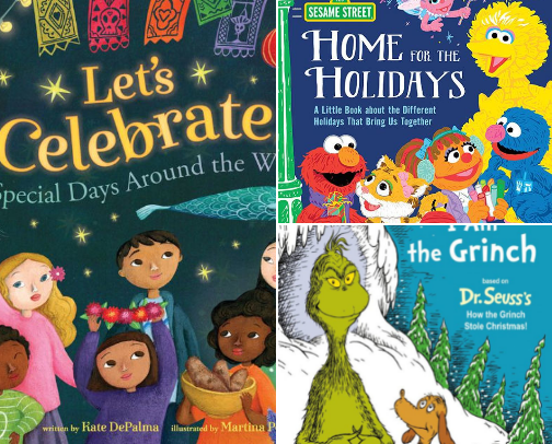 holiday books for infants and toddlers cover photo collage