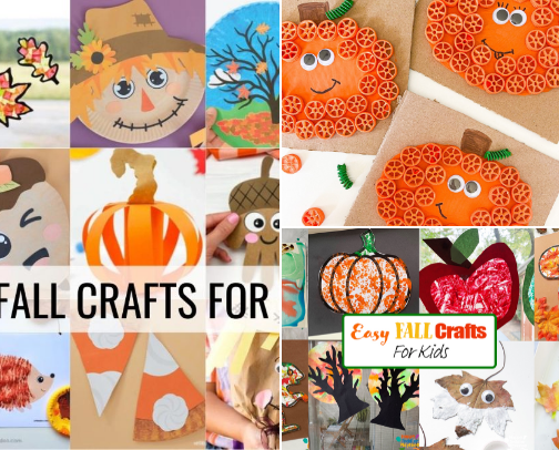 Fall Craft Ideas For Kids and Worksheets cover photo collage