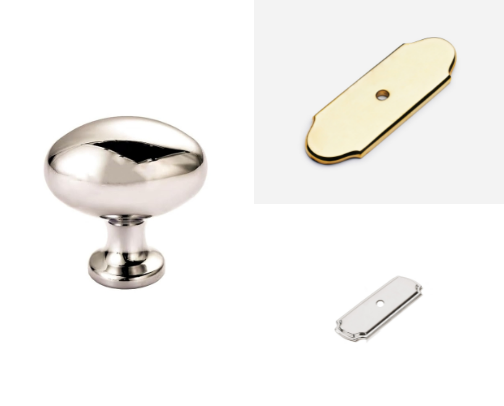 Polished Nickel Knobs and Backplates cover photo collage