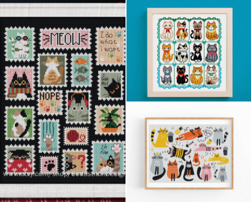 25 Cat Cross Stitch Patterns I Recommend cover photo collage