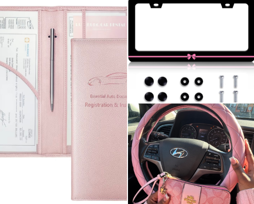 Girly Car Accessories I’m Obsessed With🎀 cover photo collage