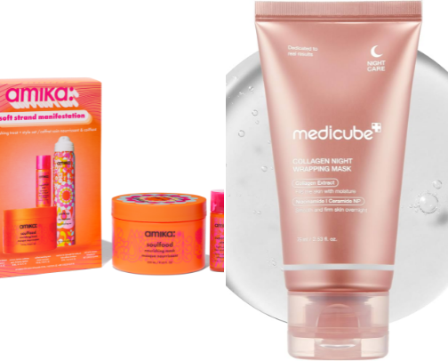 Amika hyaluronic acid shampoo cover photo collage