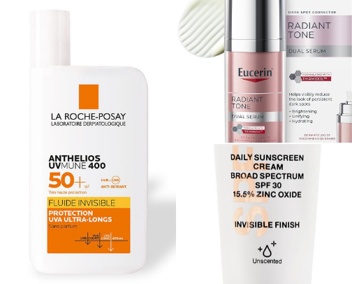 "18 Affordable Skin care for melasma and dark spots that works best" cover photo collage
