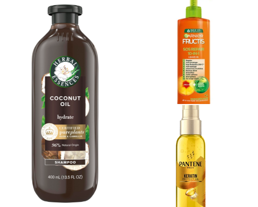 Hair products cover photo collage