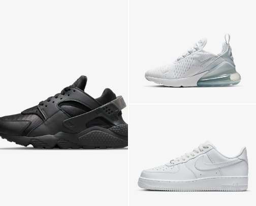 women sneakers cover photo collage