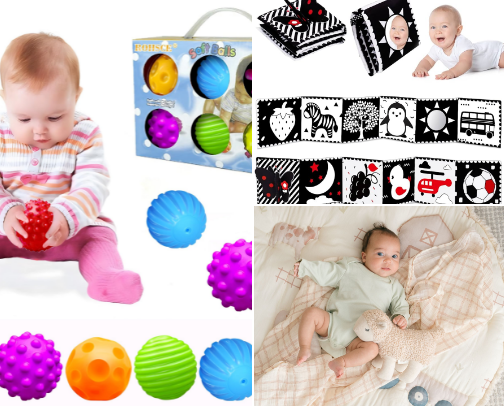 Toys for Toddler Age 0 - 3 years old cover photo collage