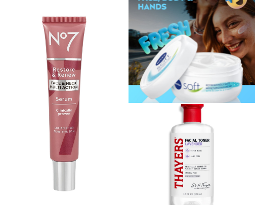 Skincare essentials for 50+ Skin (specifically dry and sensitive skin) cover photo collage