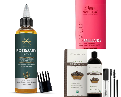 hair care + curly hair products cover photo collage