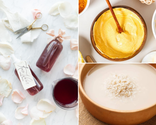 Natural skincare recipes for glowing skin cover photo collage
