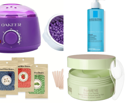 Facial products cover photo collage