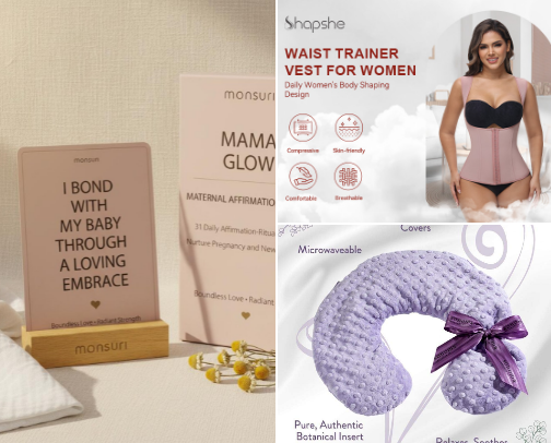 New Mom Self-Care Essentials☁️🎀 cover photo collage