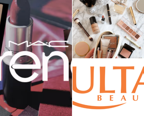 Cosmetics cover photo collage