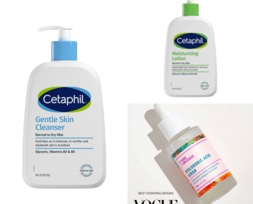 Skincare routine for dry skin cover photo collage