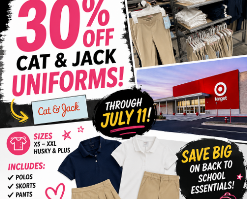 🎒 Target Cat & Jack Uniform Deals cover photo collage