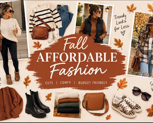 Affordable Fashion For Cool Months cover photo collage