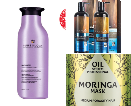 Straight hair care cover photo collage