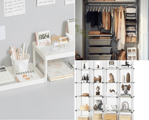 room organization cover photo collage