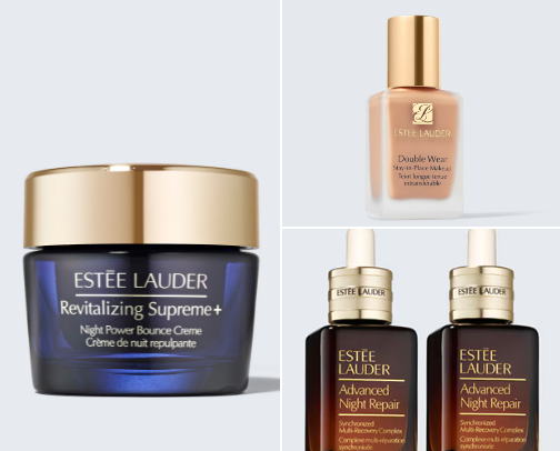 Estee Lauder cover photo collage