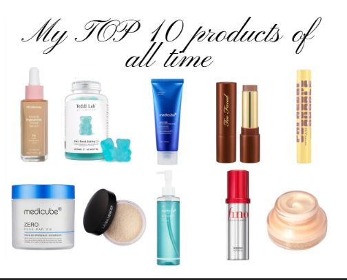 My Top 10 Products Of All Time cover photo collage