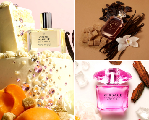 Perfumes/body mists to keep you smelling right (mostly Vanilla) cover photo collage
