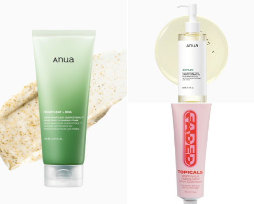 Products that are working for my acne and control the amount of oil my face produces throughout the day. cover photo collage