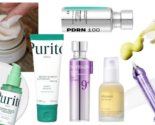 Working Korean anti-ageing skincare products cover photo collage