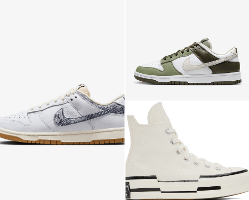 Fashion stapling sneakers cover photo collage