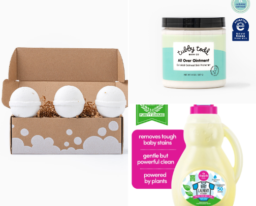 My favorite products for my sons sensitive skin cover photo collage