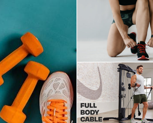 Gym essentials cover photo collage