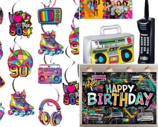 90s House Party Birthday Party cover photo collage