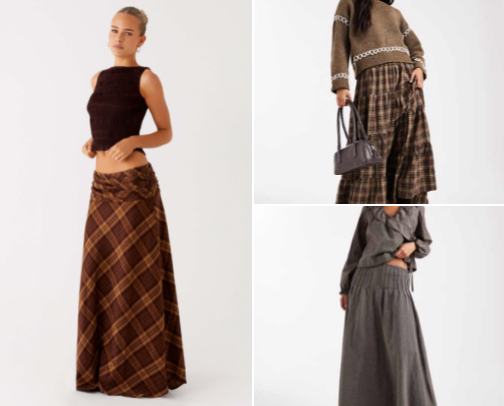Autumn/Winter Maxi Skirts Worth Saving ⋆. 𐙚 ˚ cover photo collage