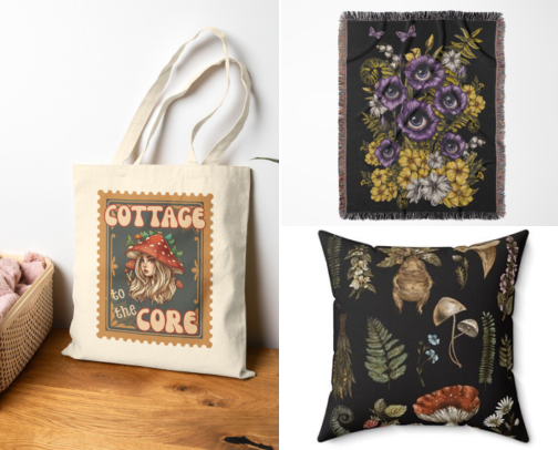 Cottage To The Core: Dark & Eccentric Herbal Centered Home Decor cover photo collage