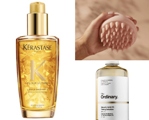 Hair product / for damaged hair cover photo collage
