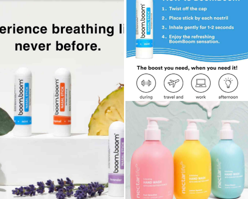 Products with all natural ingredients cover photo collage