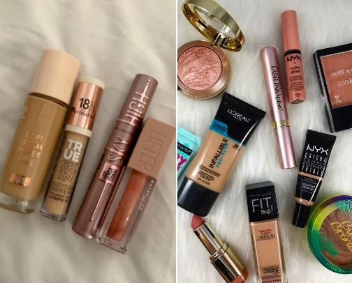 • drugstore makeup ✨ cover photo collage