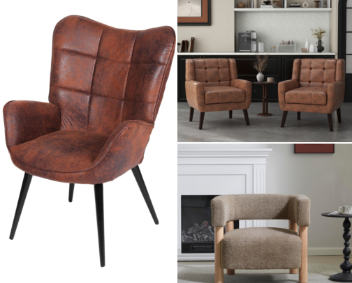 Affordable Mid-Century Accent Chairs for Home & Apartment cover photo collage