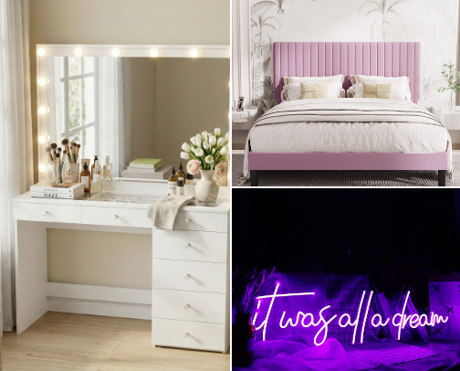 bedroom essentials 🪞 cover photo collage