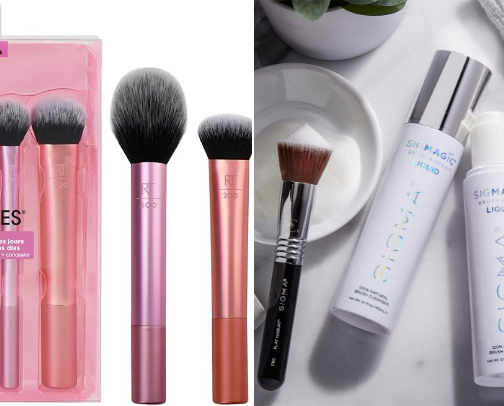 Make-Up Brushes, Sponges, & Puffs cover photo collage