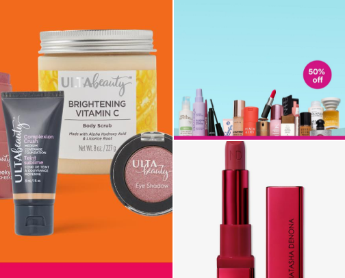 Makeup and skincare cover photo collage