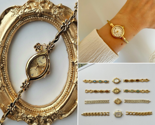 Vintage Style Women’s Watch – Timeless Retro Elegance cover photo collage