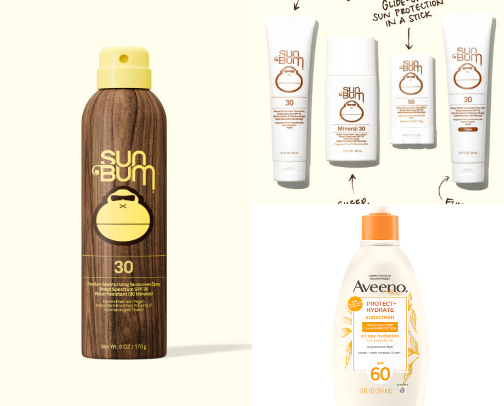 Sunscreen for face cover photo collage